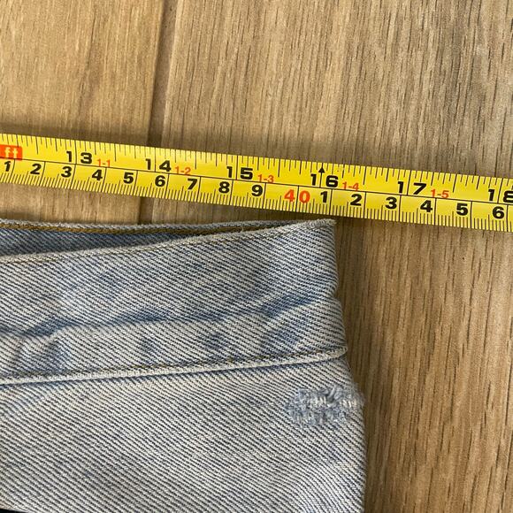 AGOLDE 90s Pinch Waist Jeans Women’s 31 High Rise Organic Light Wash Raw Hem - Picture 6 of 13